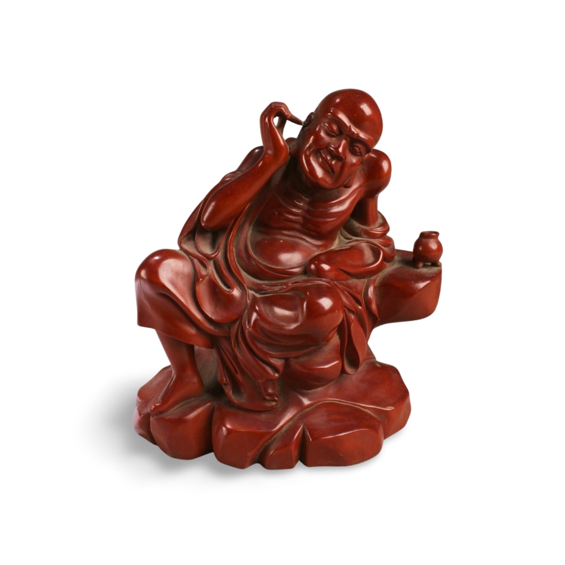 A Carved HuangYangMu Carved Statue: A Carved HuangYangMu Carved Statue. Height: 7.5"