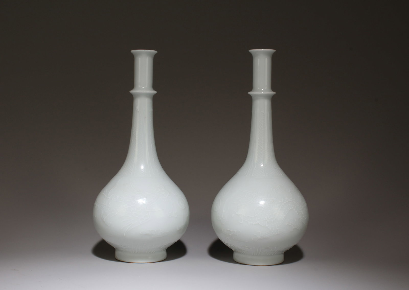 A Pair of White Glazed Vases (1 of 6)