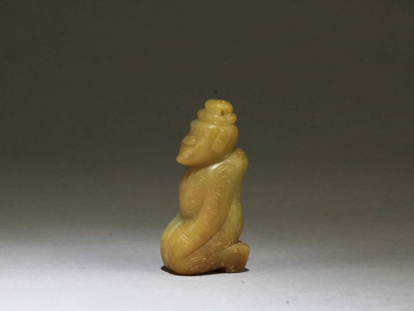 Chinese Jade Ornament: Chinese Jade Ornament. Height: 2.75"