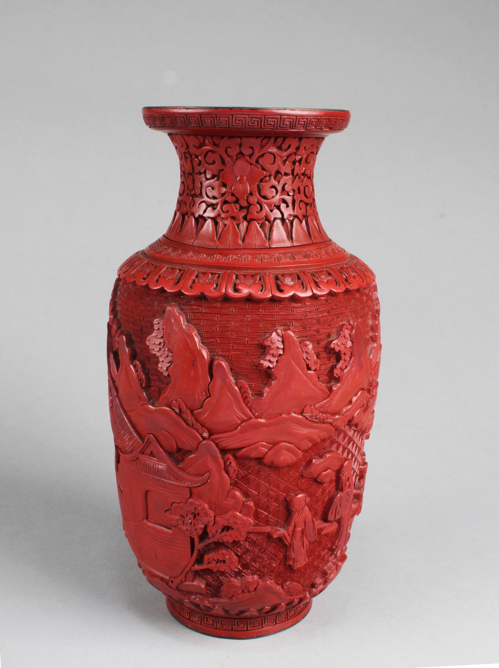 Chinese Cinnabar Lacquer Vase (1 of 7)