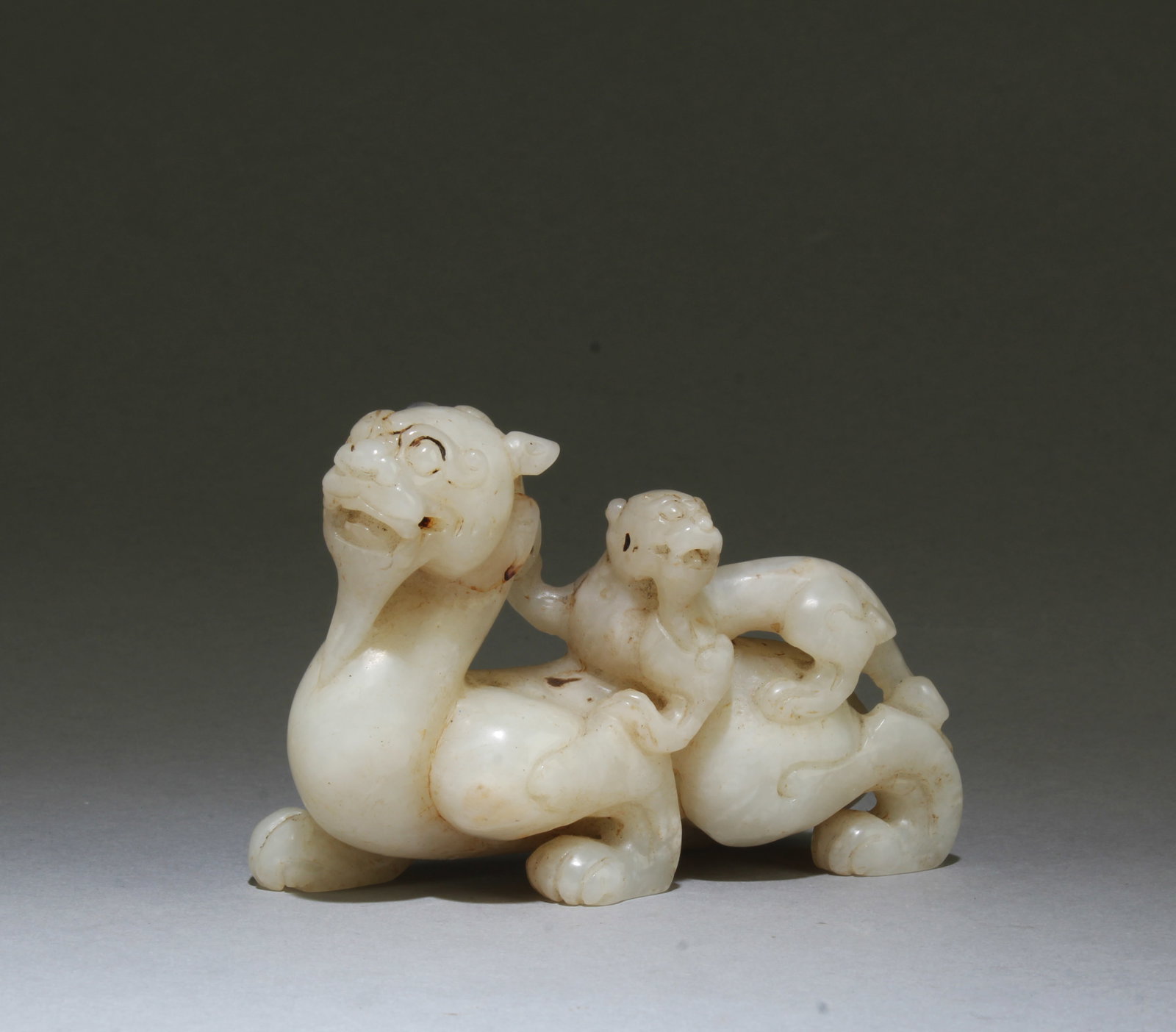 A Carved Jade Mythcal Beast Ornament (1 of 3)