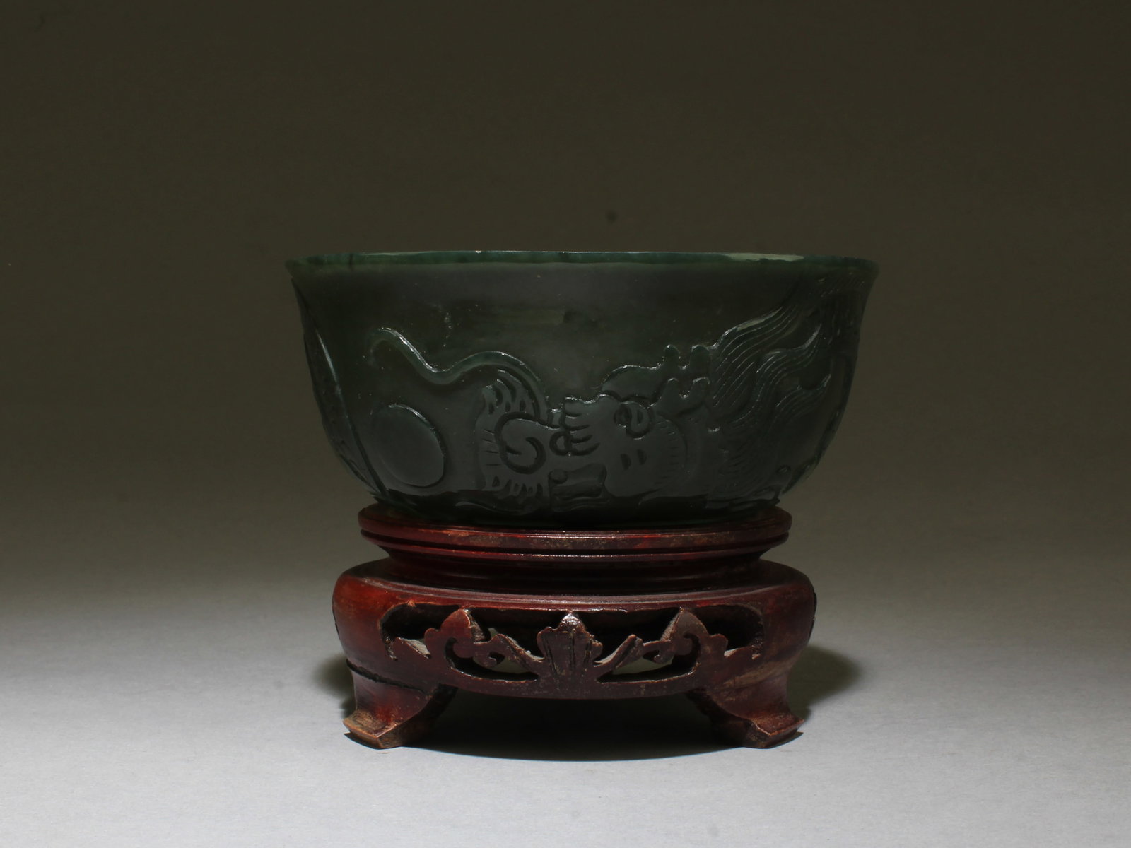 A Spinach Green Jade Bowl (1 of 1)