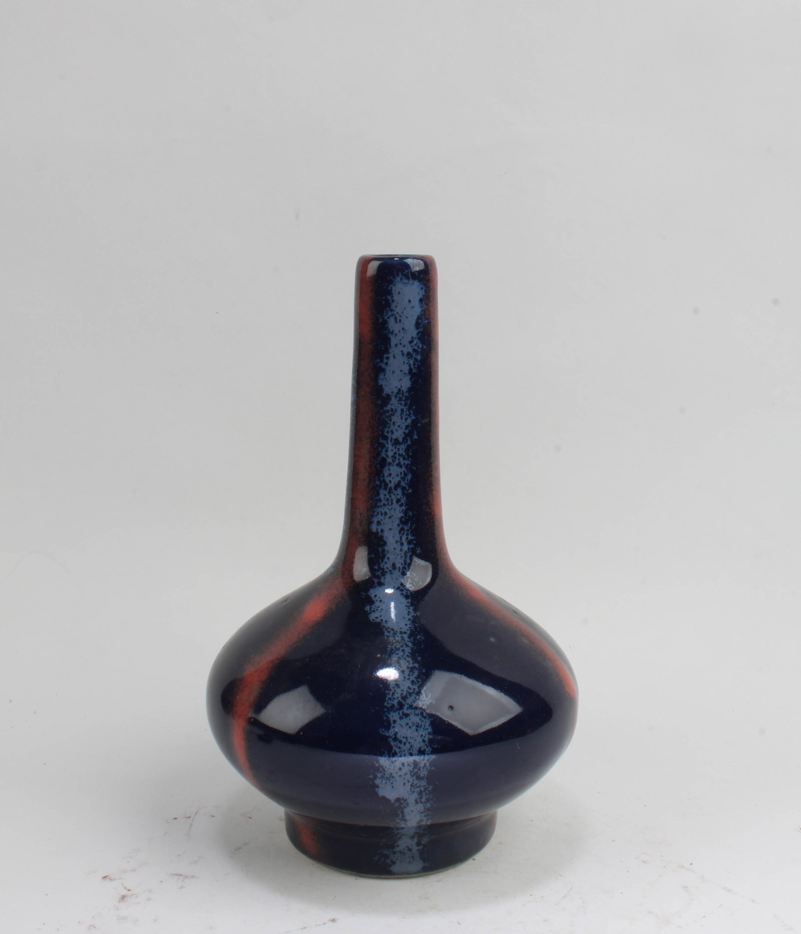Chinese Glazed Porcelain Vase: Chinese Glazed Porcelain Vase. Height: 7.5"