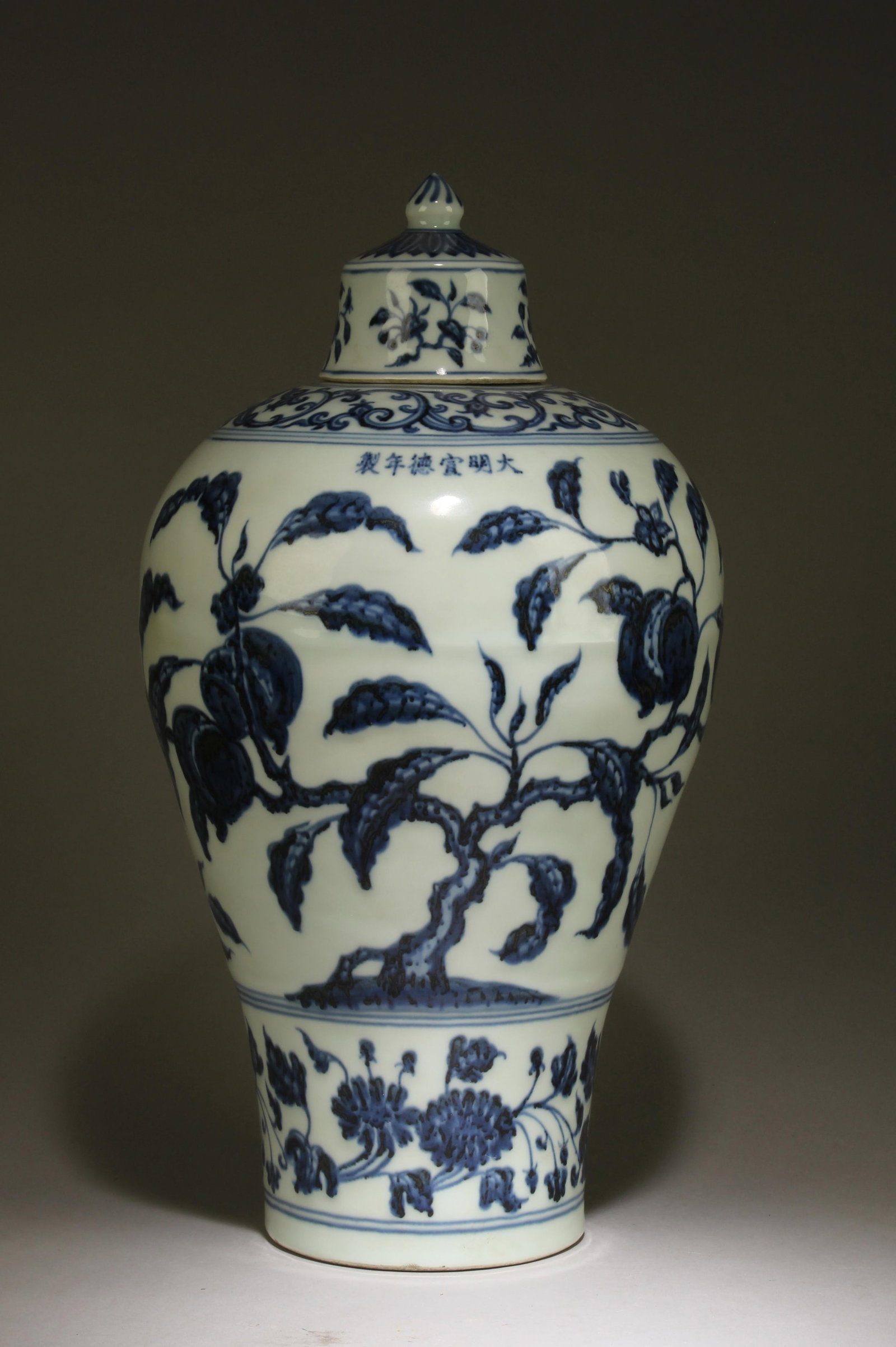 A Chinese Blue and White Meiping Vase (1 of 7)