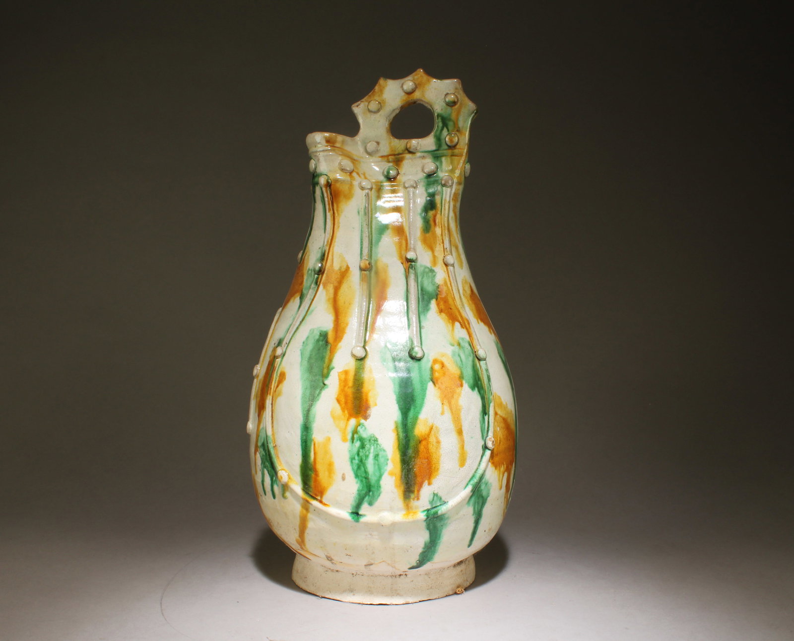 Chinese Pottery Sancai Glaze Vase (1 of 6)