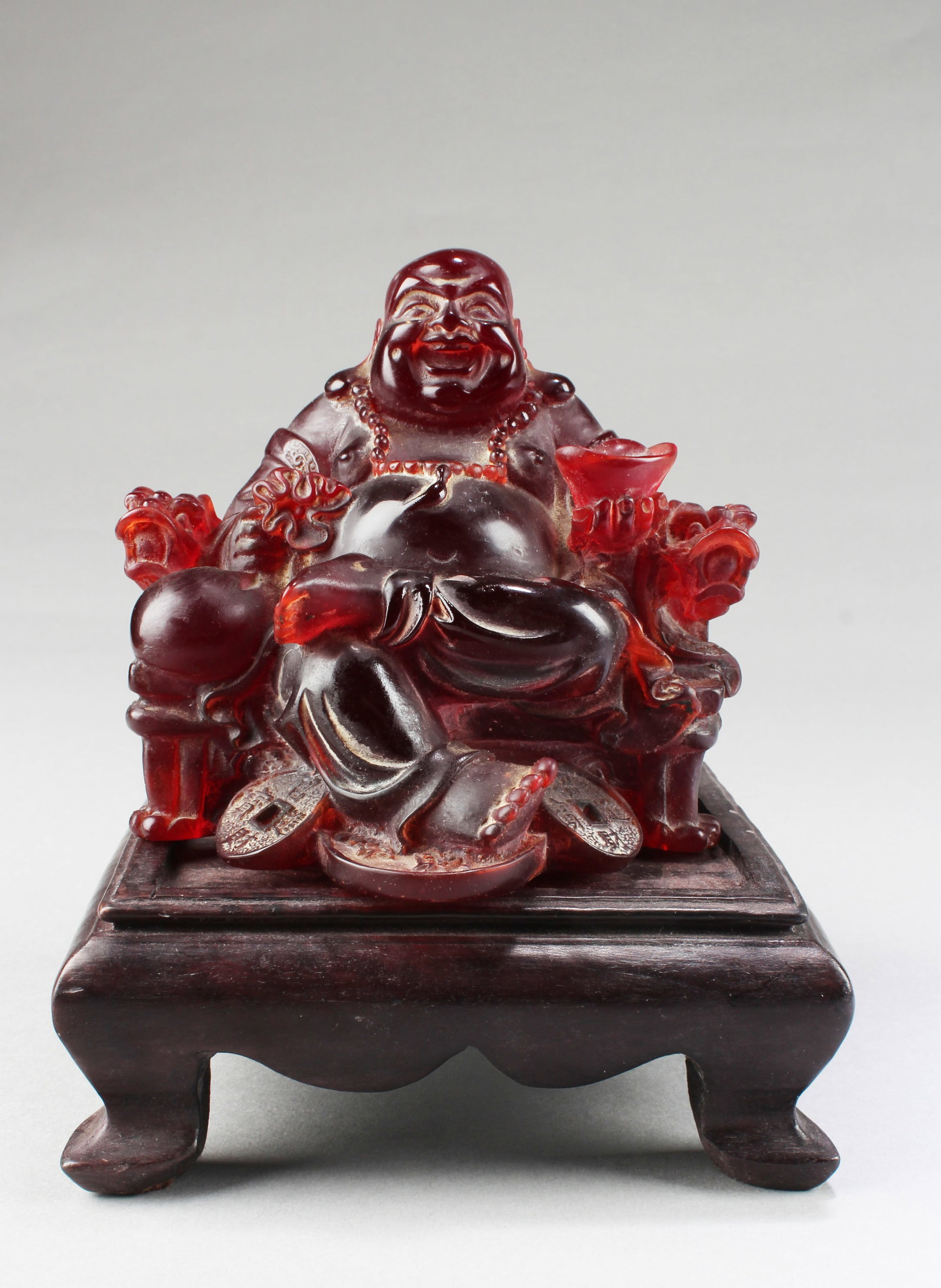 A Decorative Carved Buddha Ornament: A Decorative Carved Buddha Ornament. Height: 4"