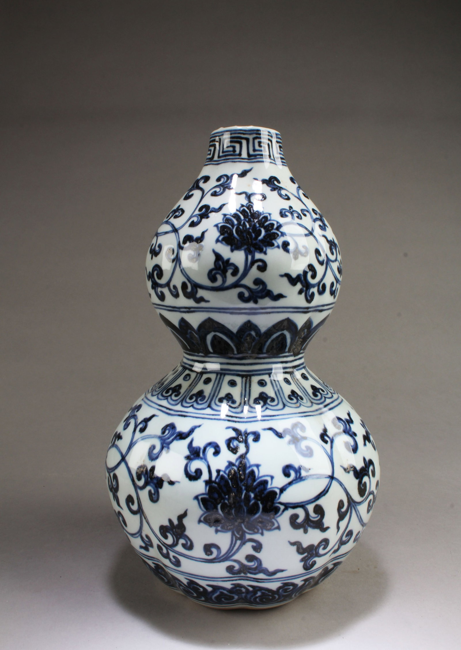 Chinese Blue & White Double Gourd Porcelain Vase (1 of 5)