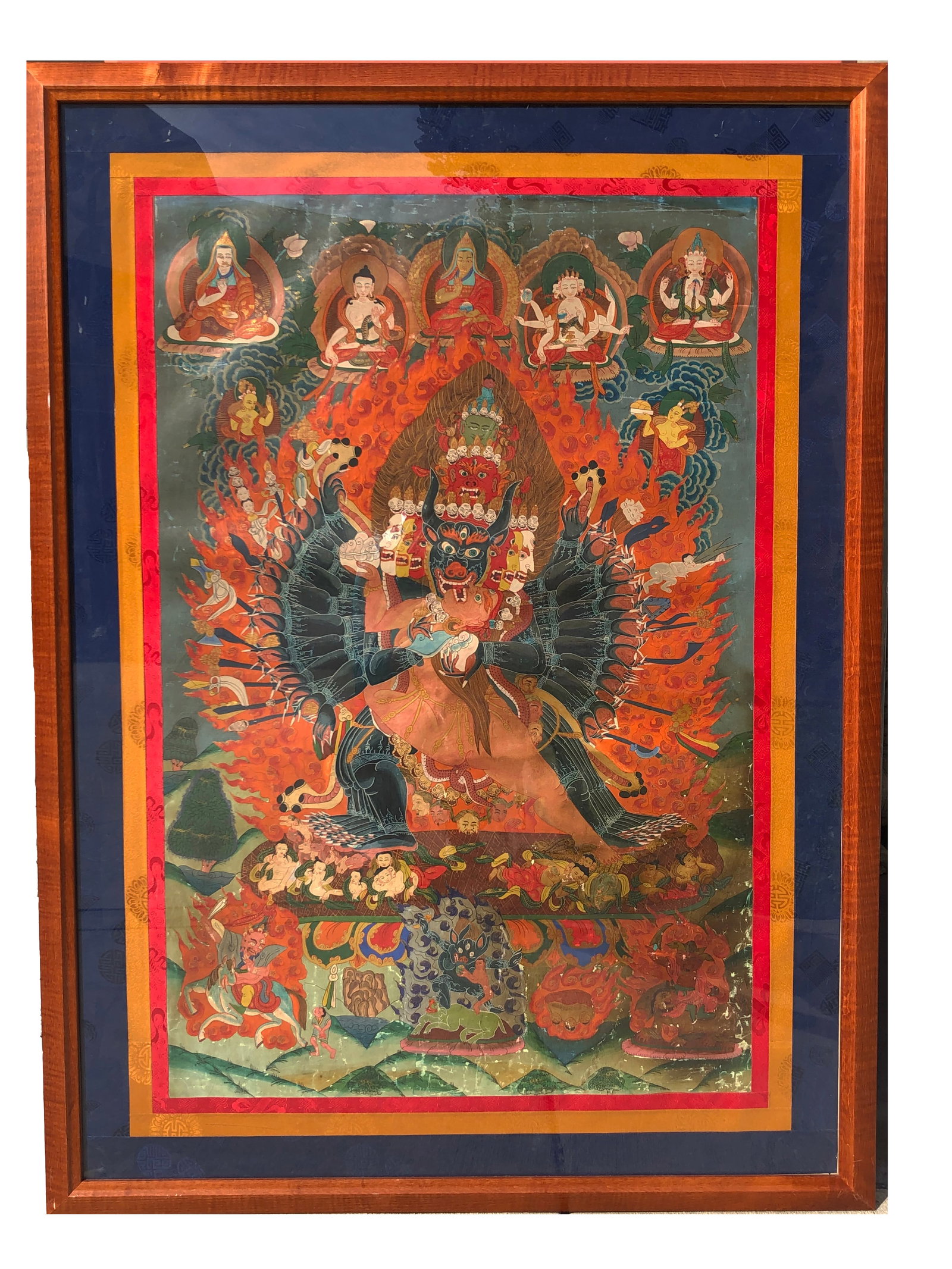 A Framed Tibetan Thangka (1 of 2)