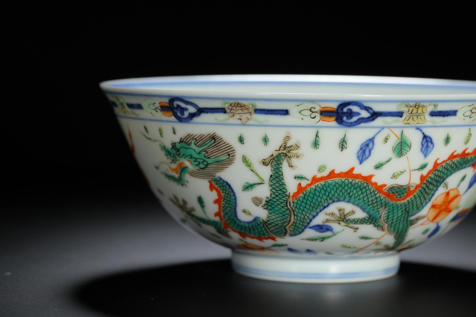 Wucai Dragon Bowl - 4