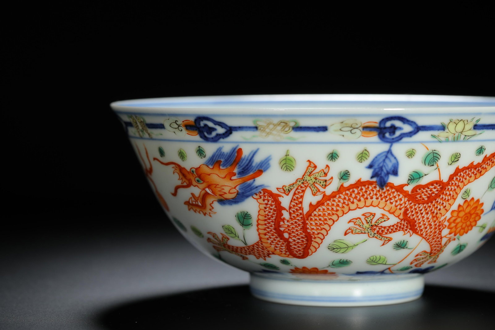 Wucai Dragon Bowl - 5