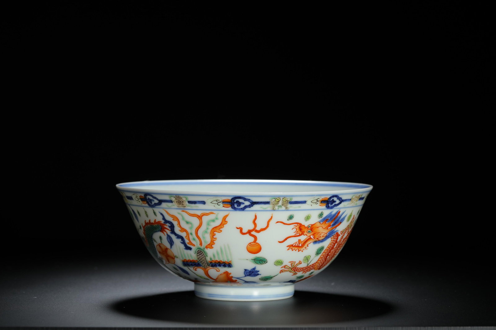 Wucai Dragon Bowl - 7