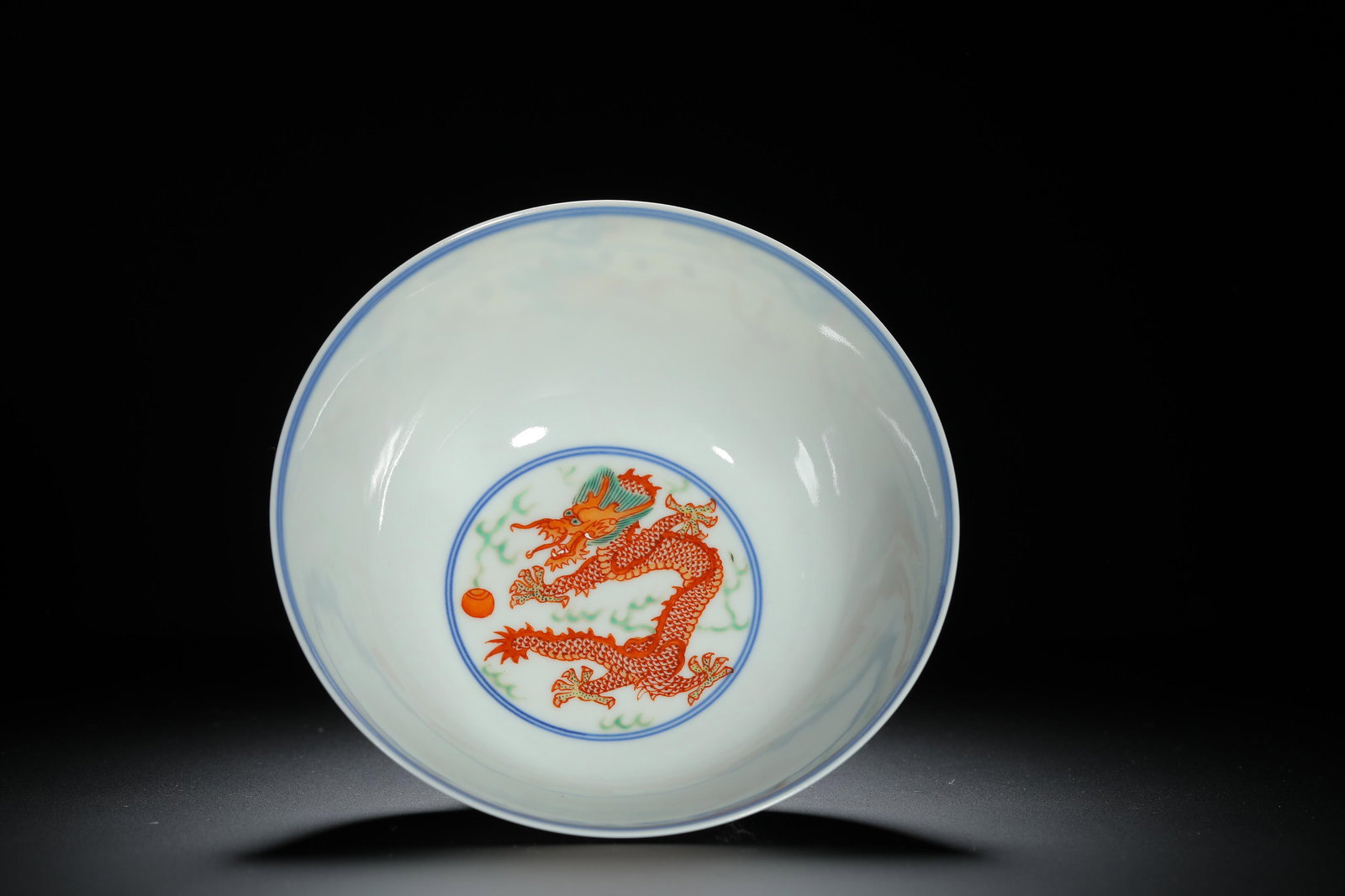 Wucai Dragon Bowl - 8