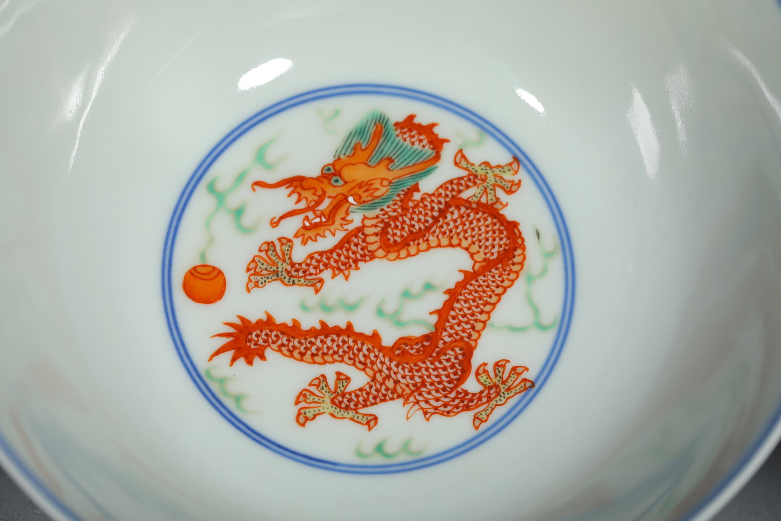 Wucai Dragon Bowl - 9