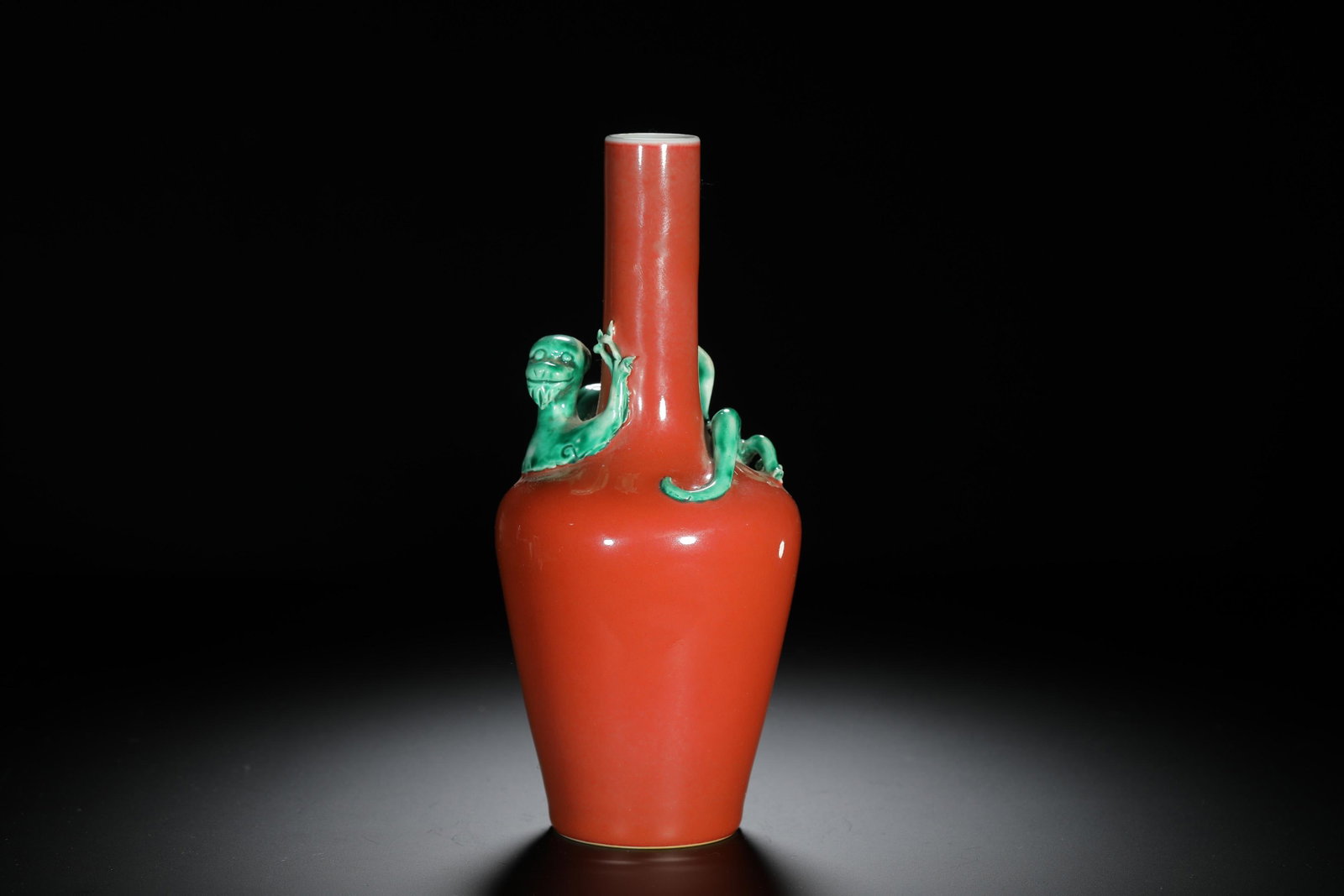 Peachbloom Coiling Dragon Vase - 7