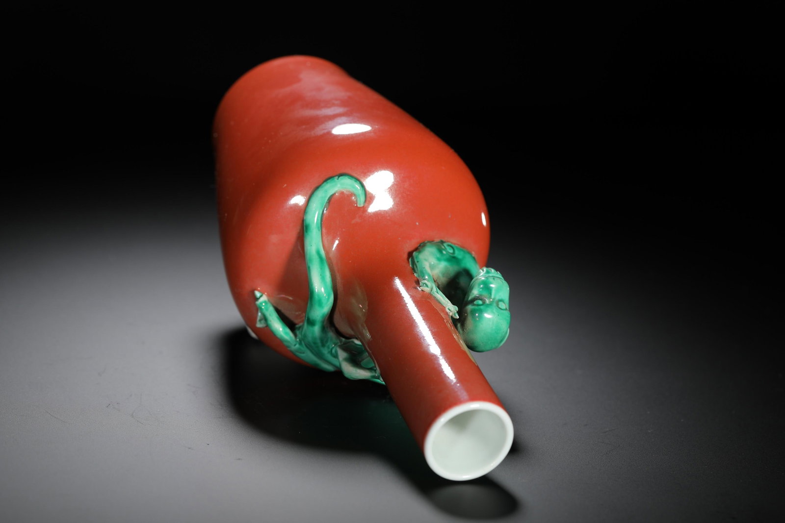 Peachbloom Coiling Dragon Vase - 8