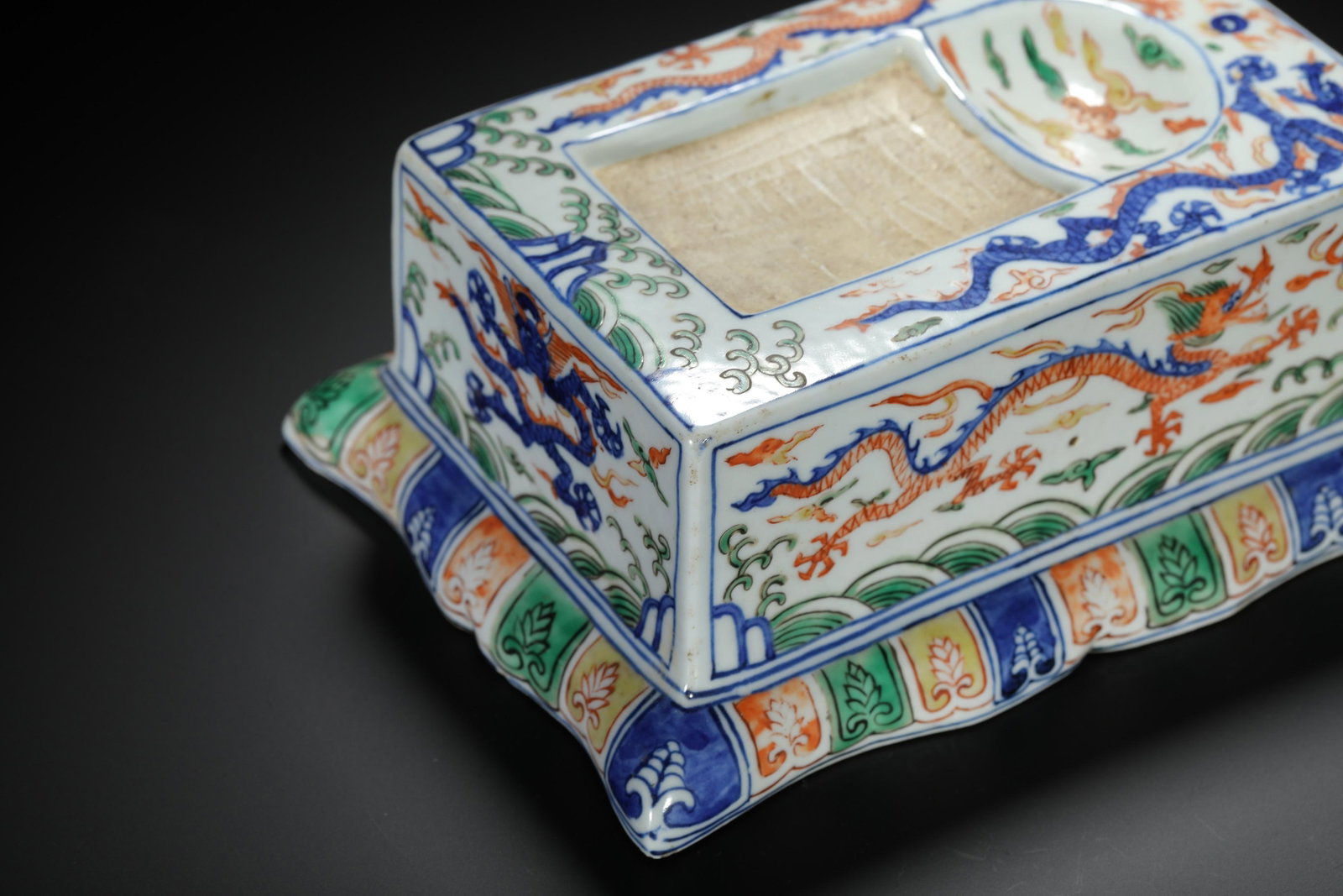 Wucai Dragon Inkstone - 2