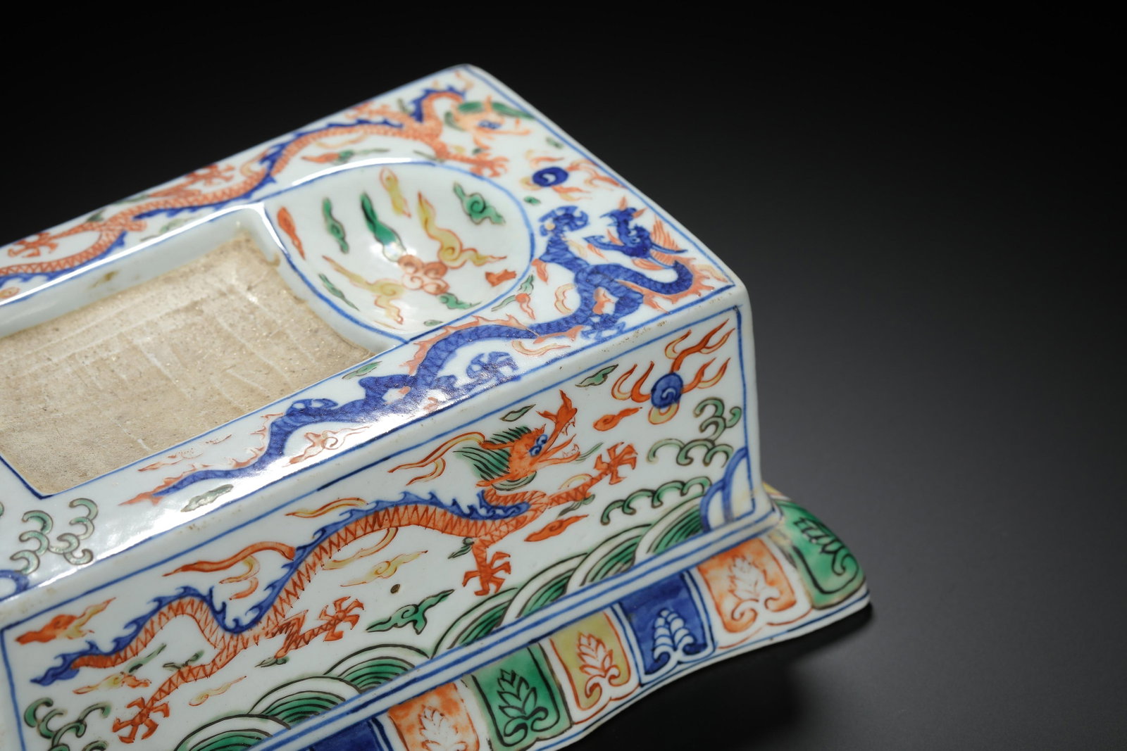 Wucai Dragon Inkstone - 3