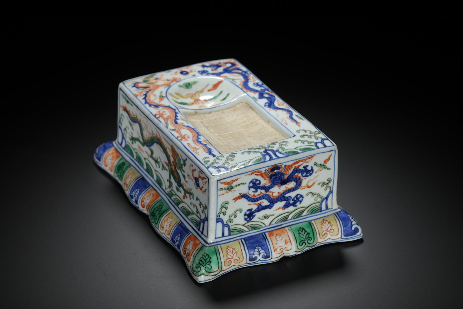 Wucai Dragon Inkstone - 4