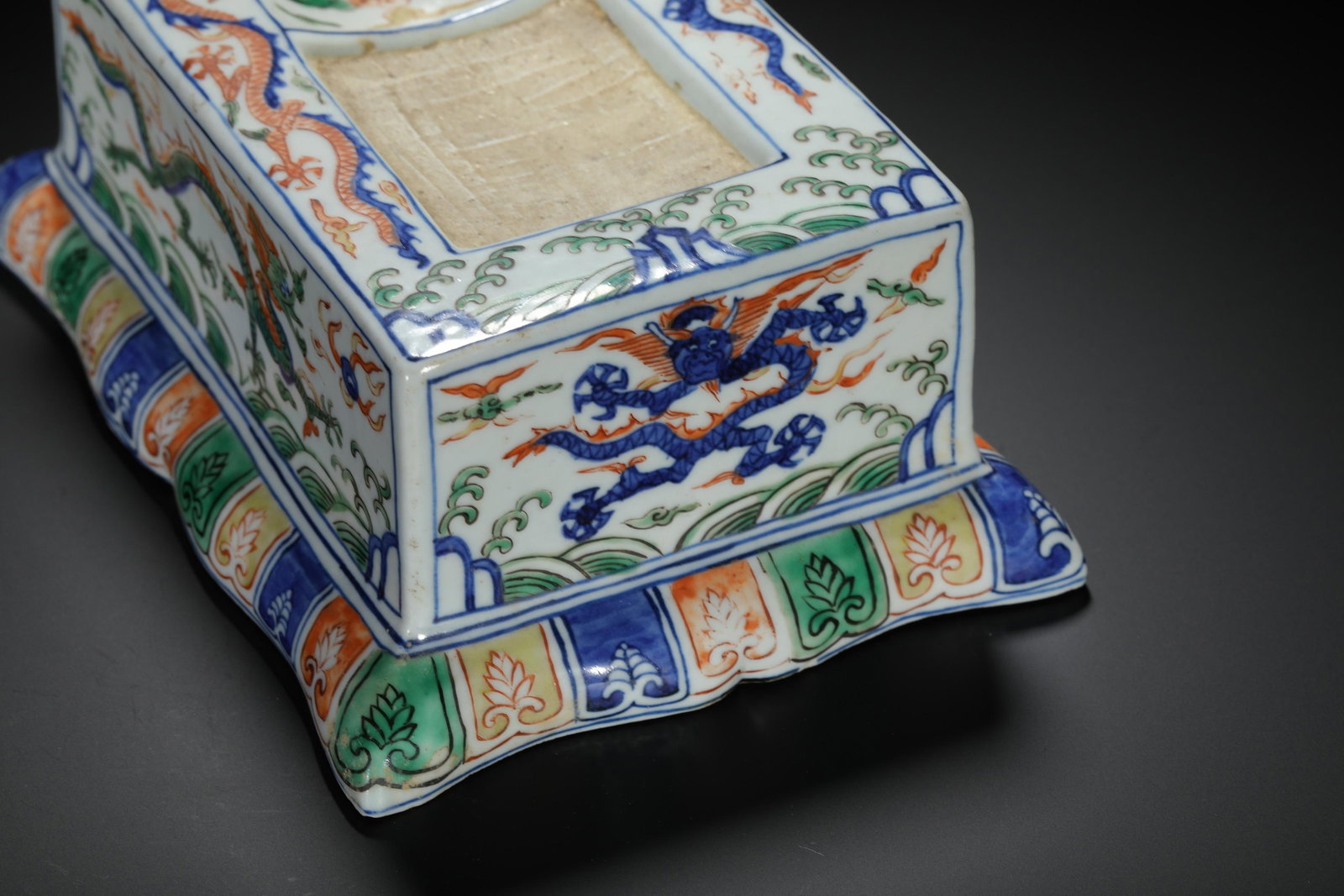 Wucai Dragon Inkstone - 5