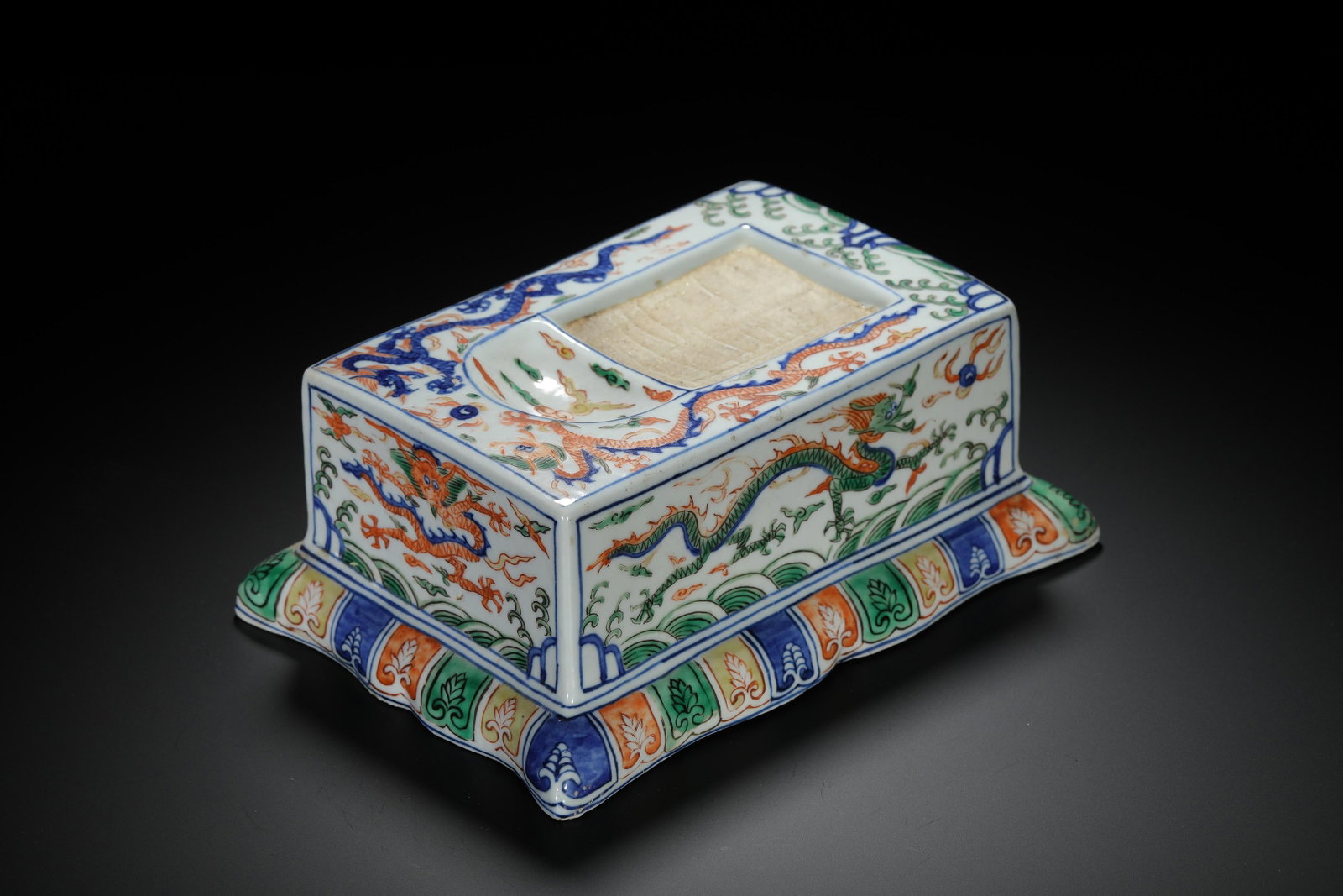 Wucai Dragon Inkstone - 7