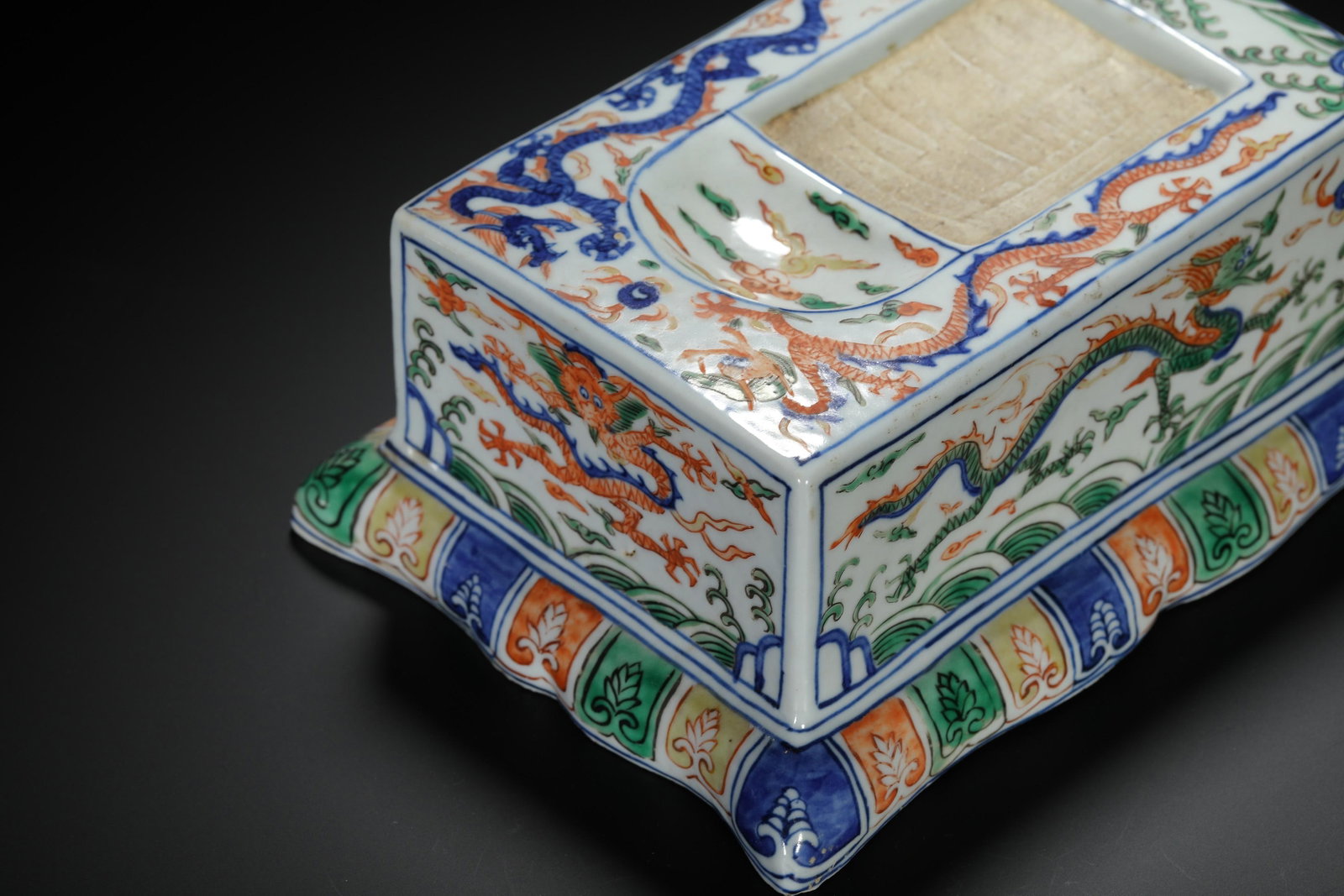 Wucai Dragon Inkstone - 8