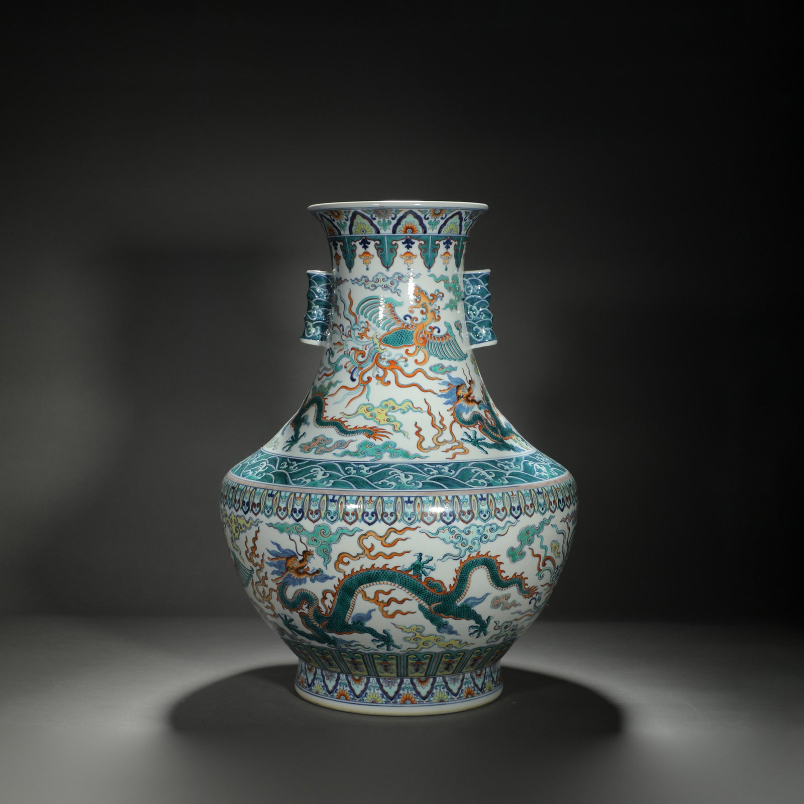 Doucai Dragon and Phoenix Beaker Vase (1 of 12)