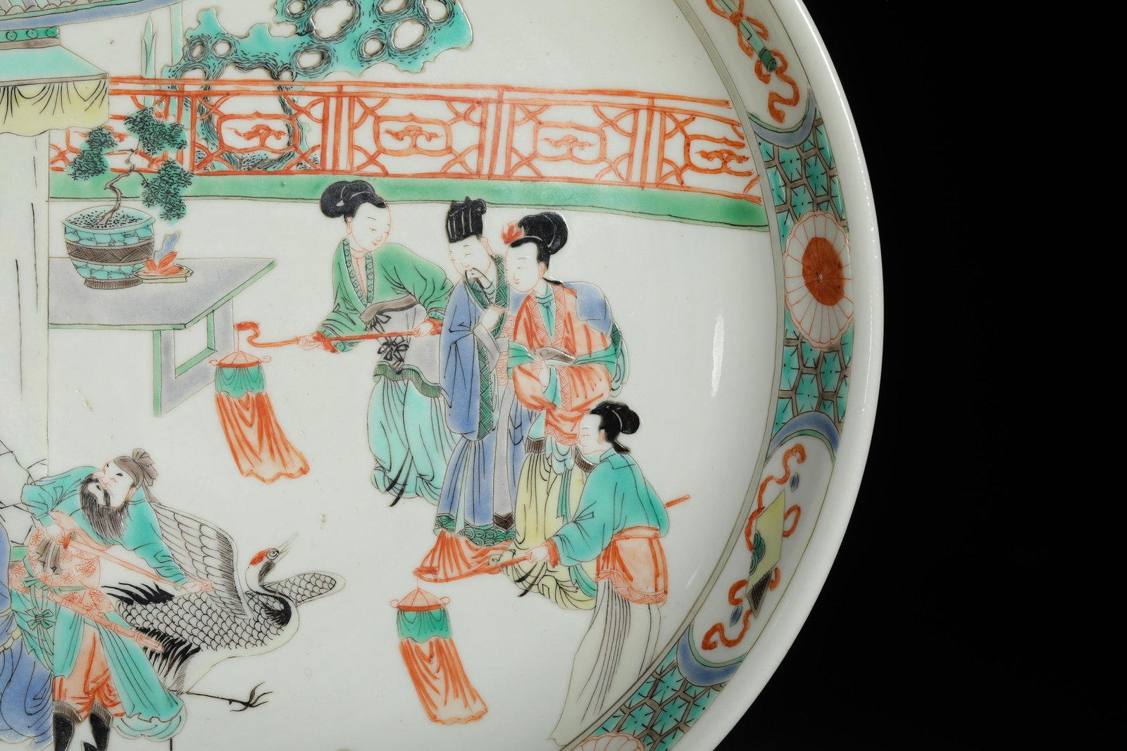 Wucai Figural Plate - 2