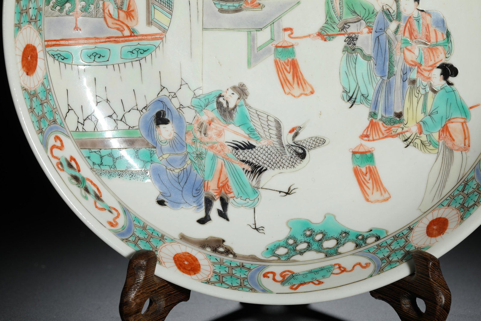 Wucai Figural Plate - 3