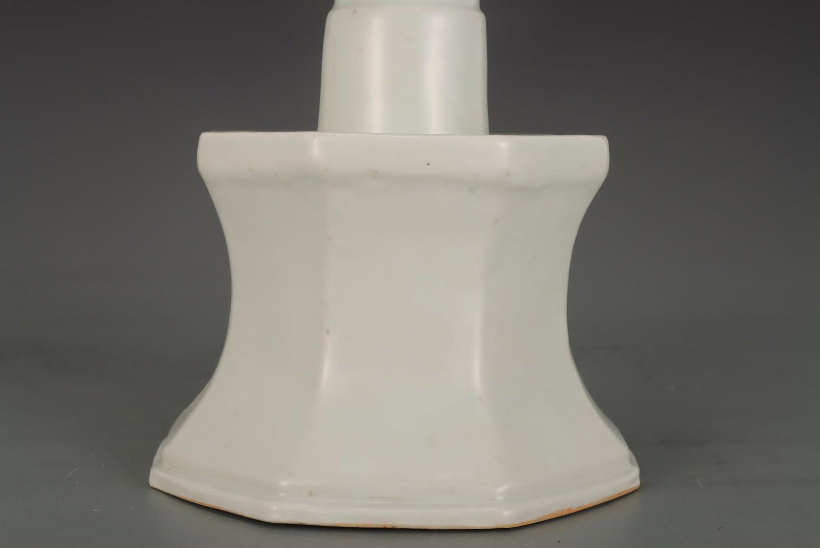 A Sweet White Glazed Candlestick - 4