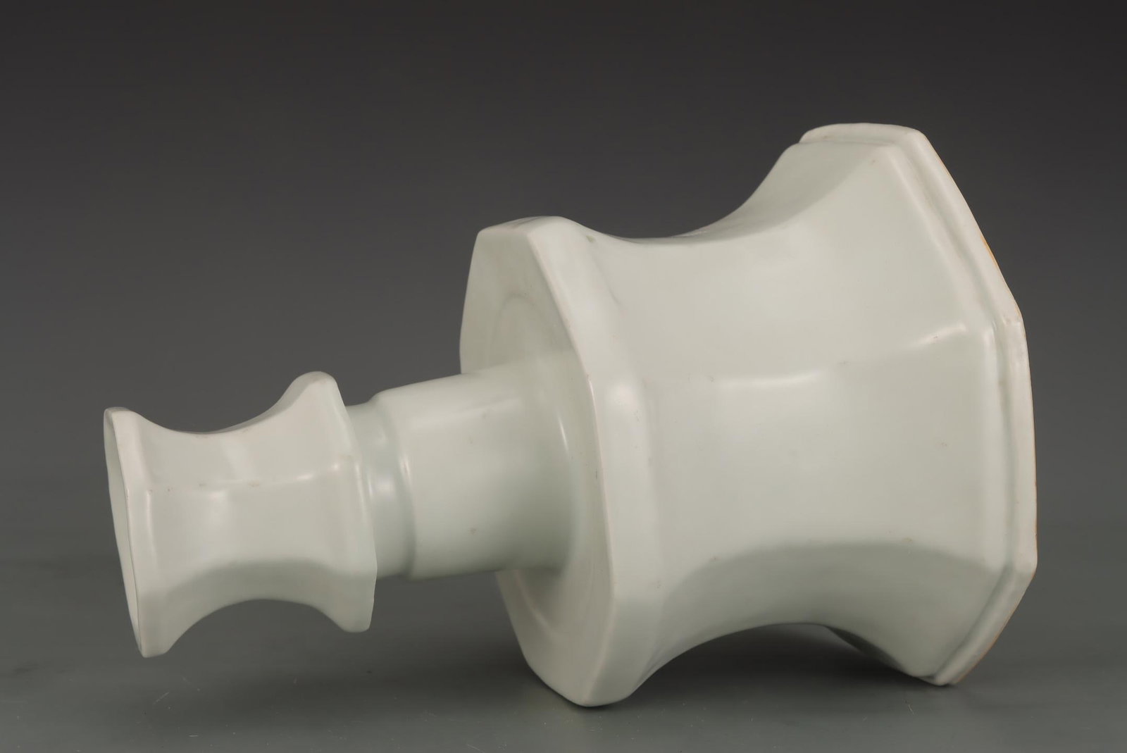 A Sweet White Glazed Candlestick - 6