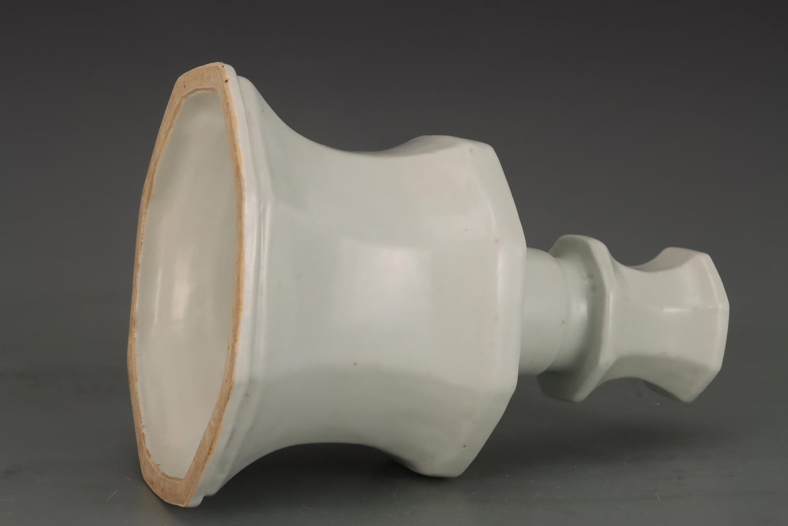 A Sweet White Glazed Candlestick - 7