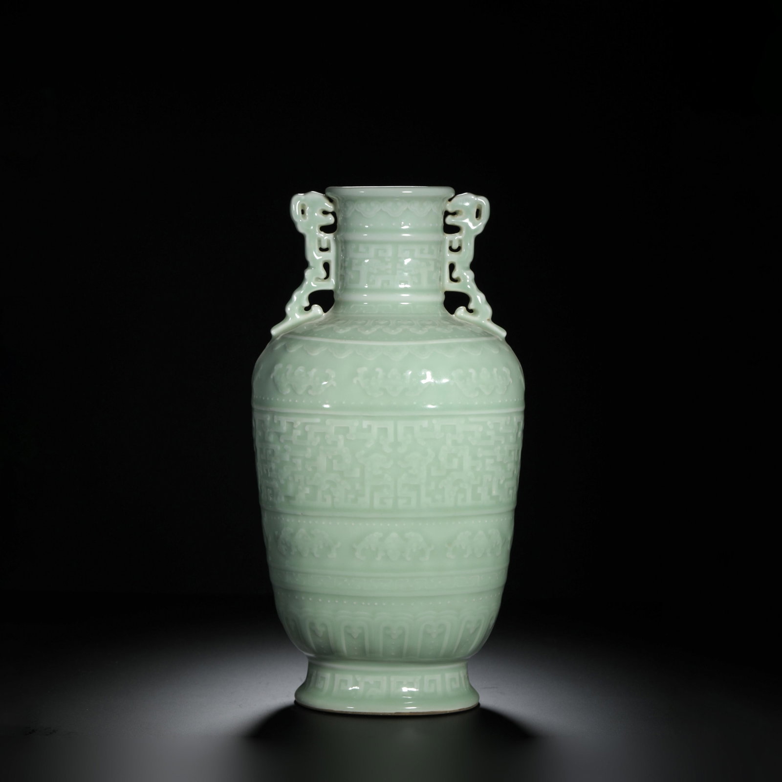 Celadon Glazed Double-Handled Vase (1 of 10)