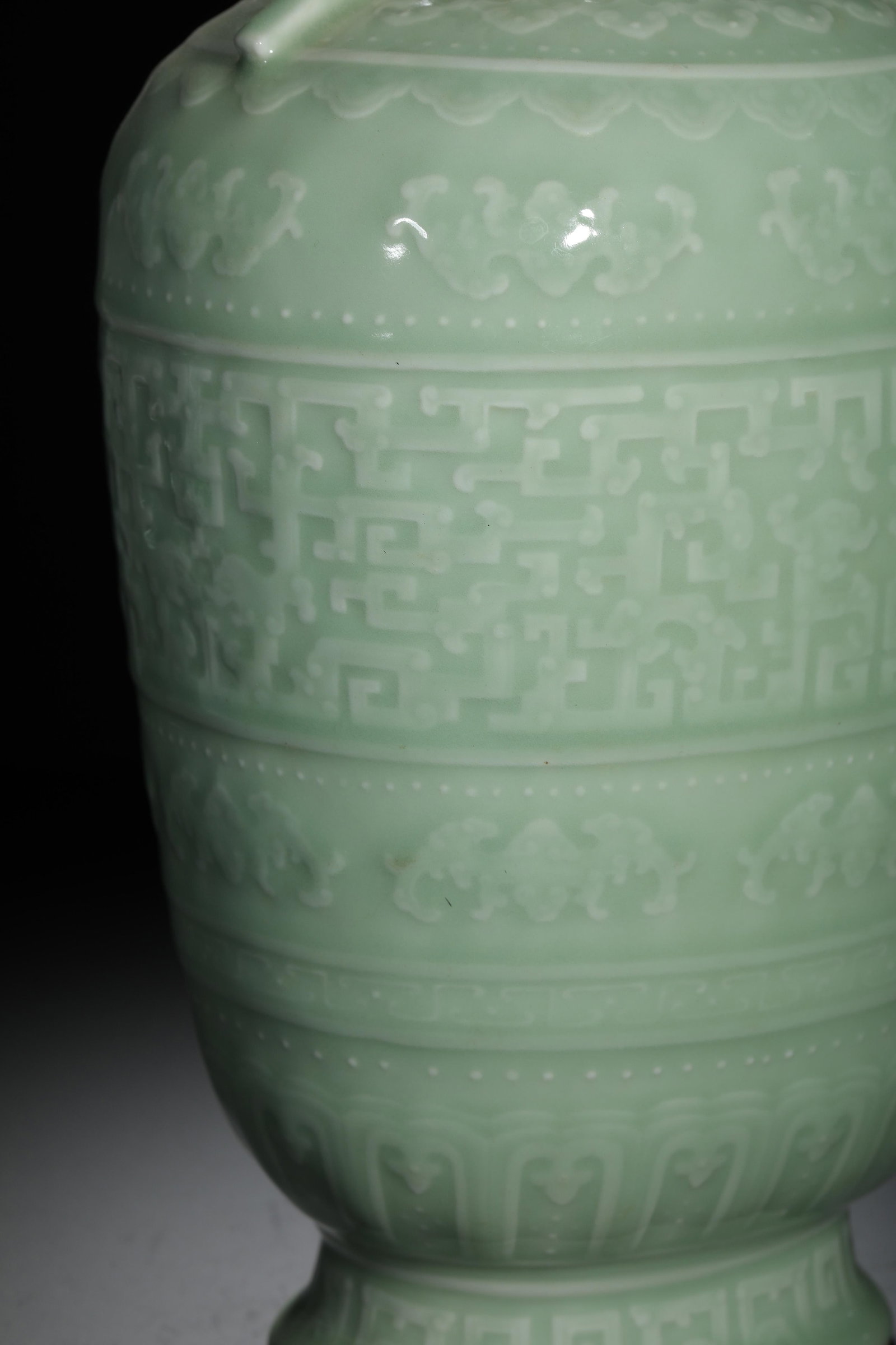 Celadon Glazed Double-Handled Vase - 6