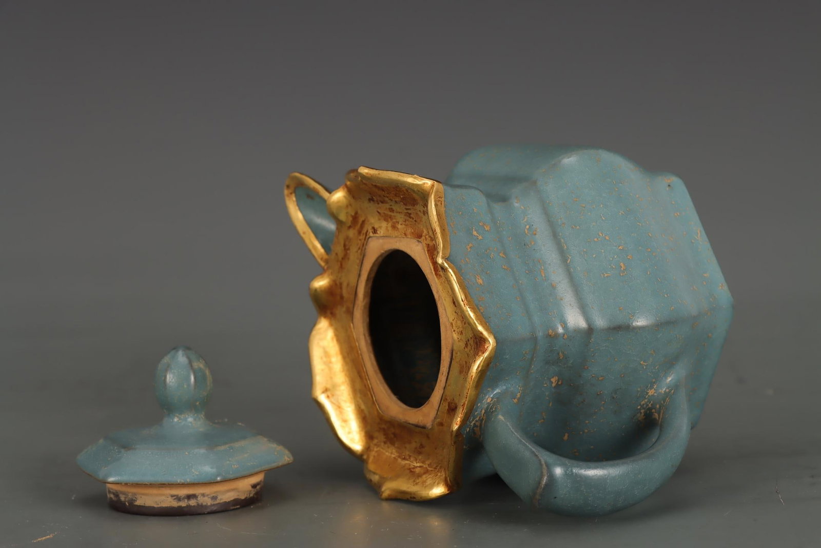 A Ru Ware Celadon Monk?s Cap Ewer - 6
