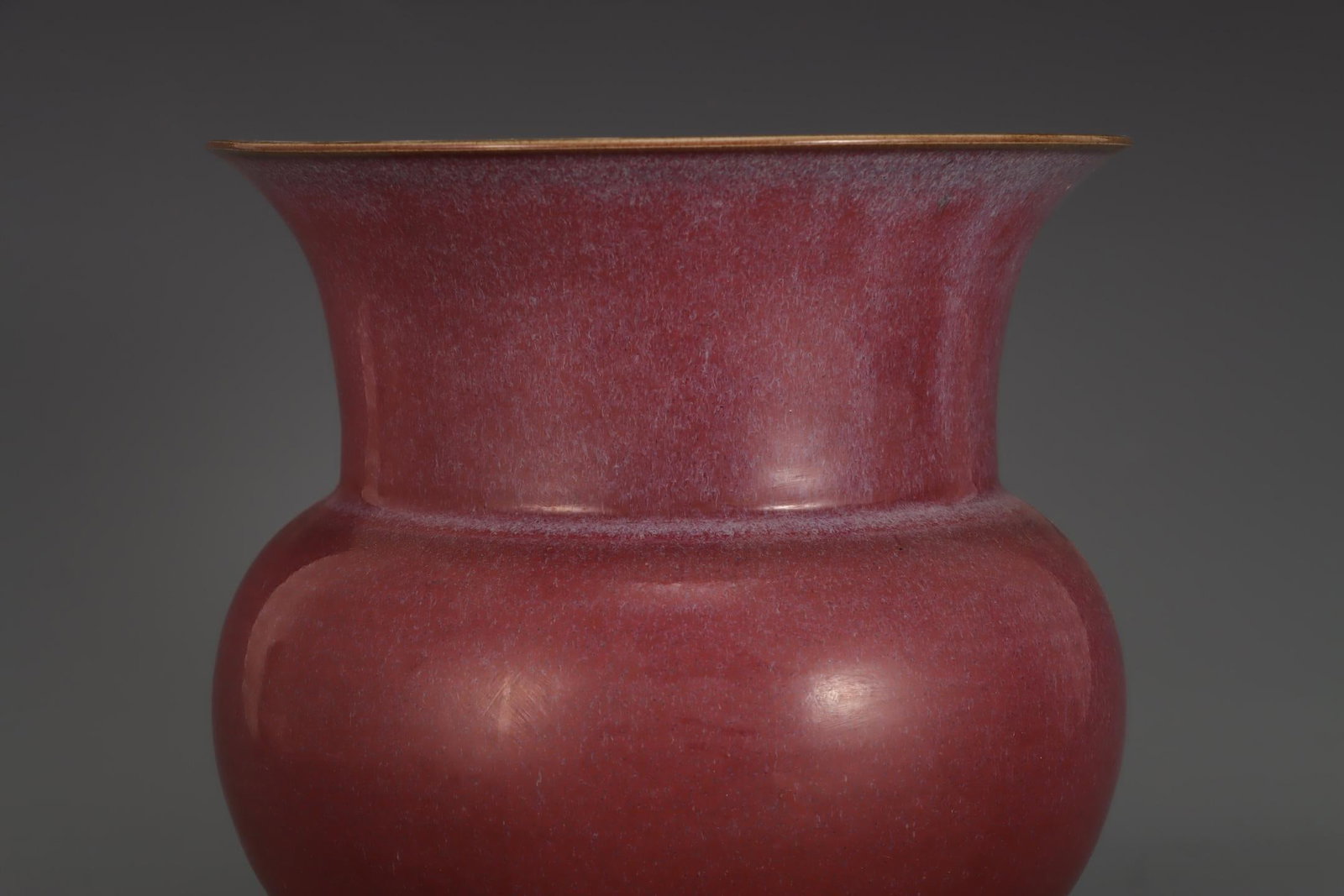 A Jun Ware Rose Red Planter - 3