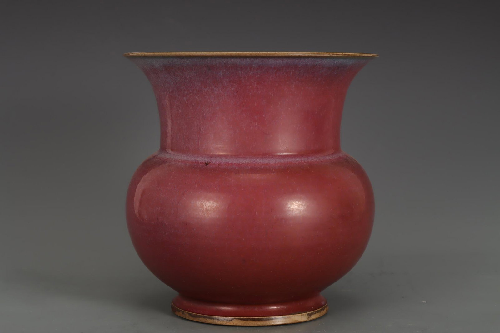 A Jun Ware Rose Red Planter - 5
