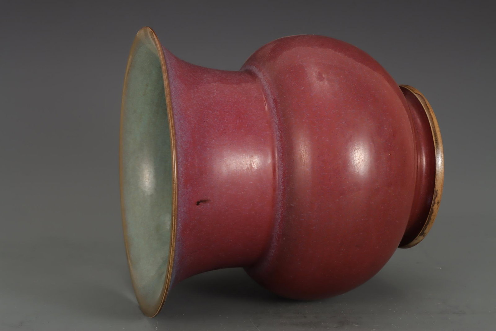 A Jun Ware Rose Red Planter - 6