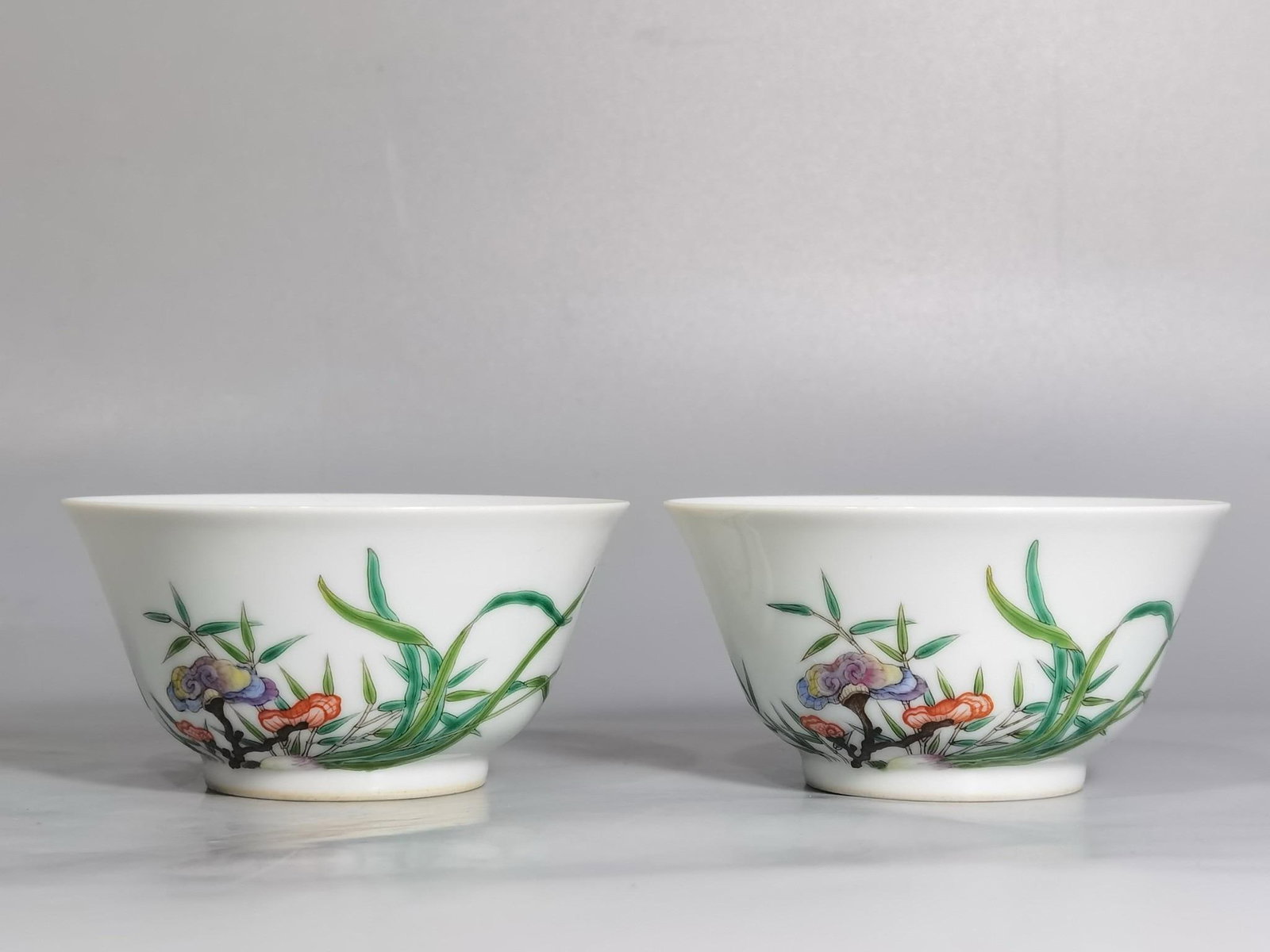 A Enamel Cup: A Enamel Cup. Height: 1.77" Width: 3.43"