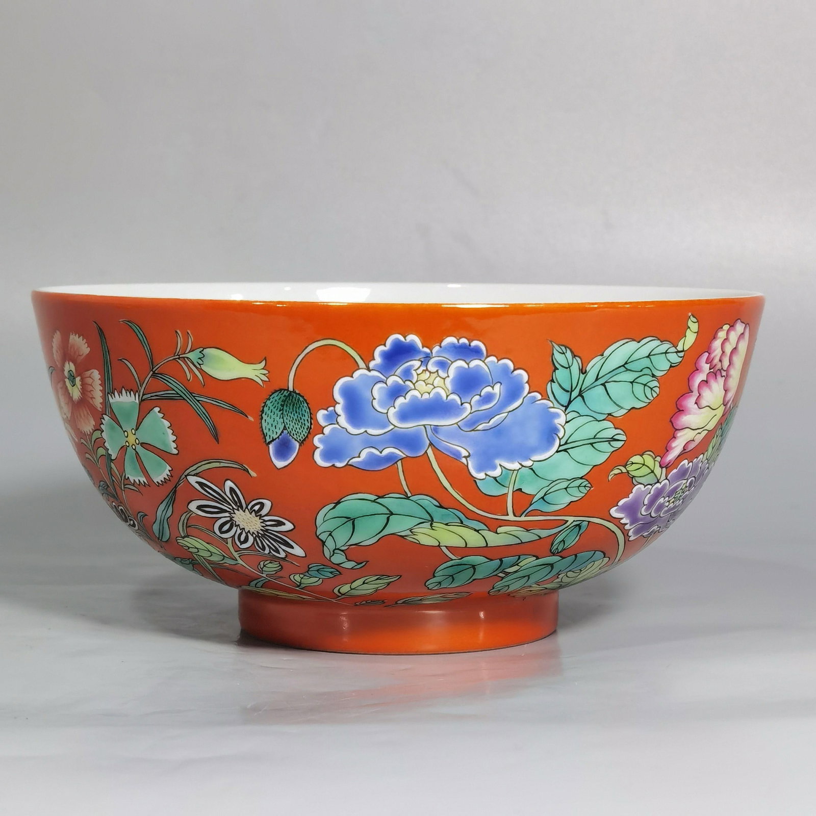 A Enamel Bowl: A Enamel Bowl. Height: 2.76" Width: 5.83"