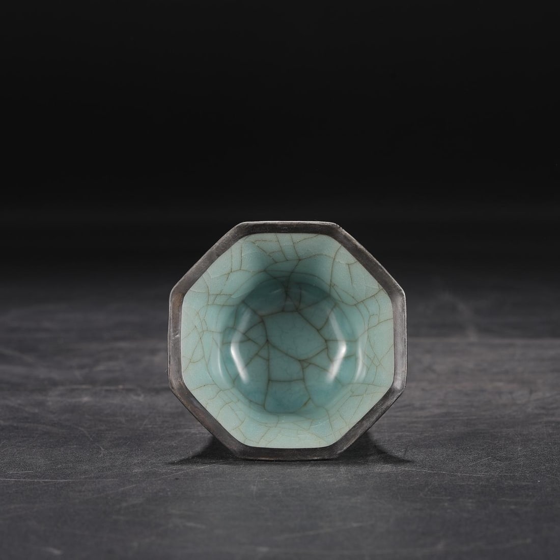 A Guan Ware Celadon Stem Cup - 4