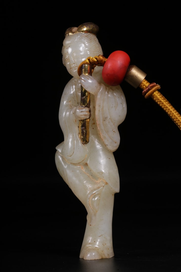 A Hetian Jade Lady Ornament - 4