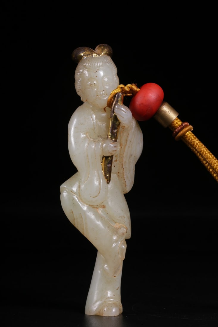 A Hetian Jade Lady Ornament - 6