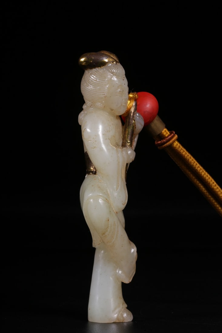 A Hetian Jade Lady Ornament - 7