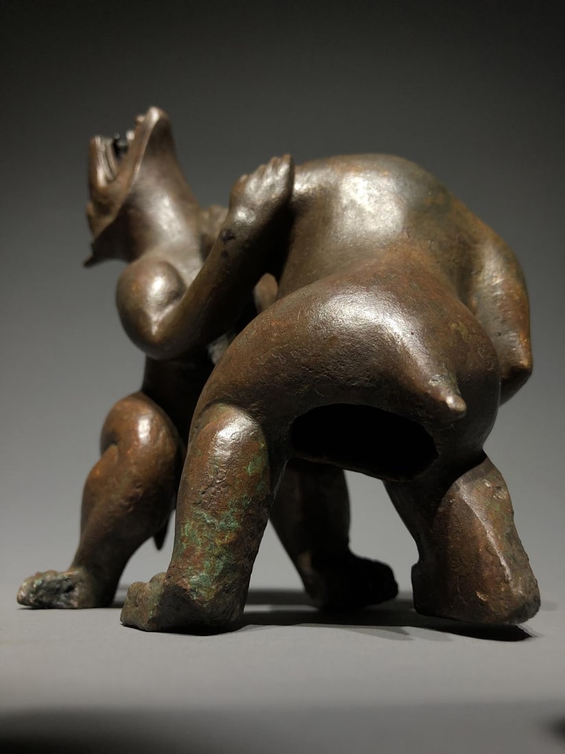 A Bronze Double?Bear Figure - 2