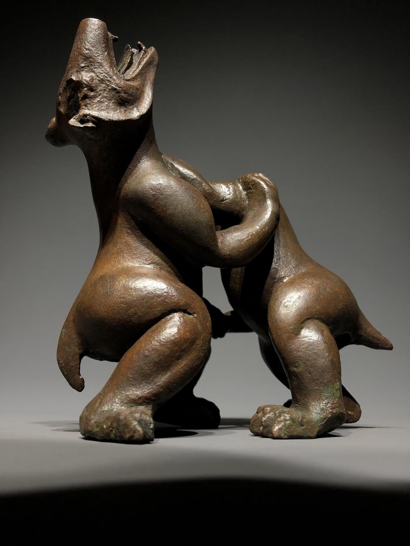 A Bronze Double?Bear Figure - 5