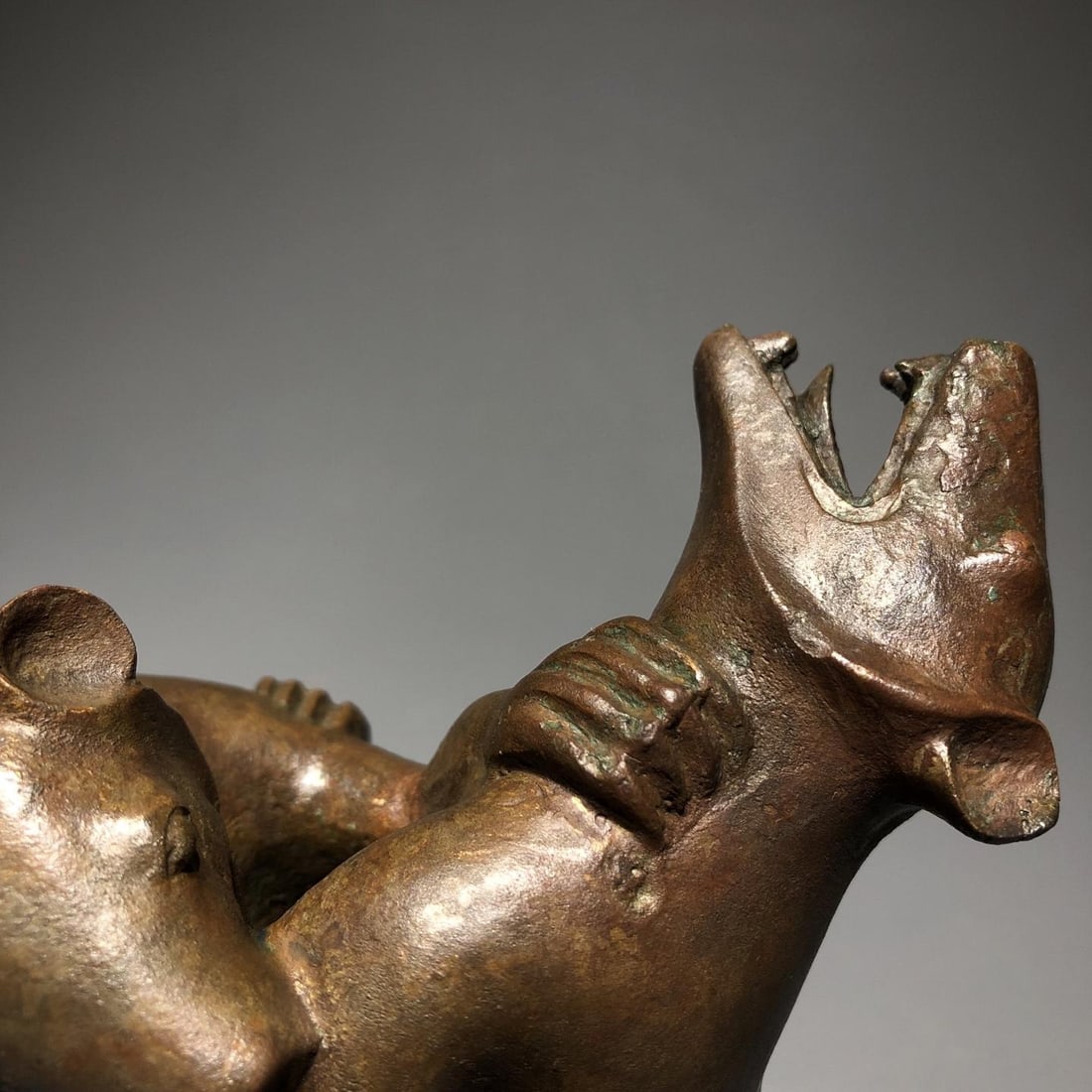 A Bronze Double?Bear Figure - 8