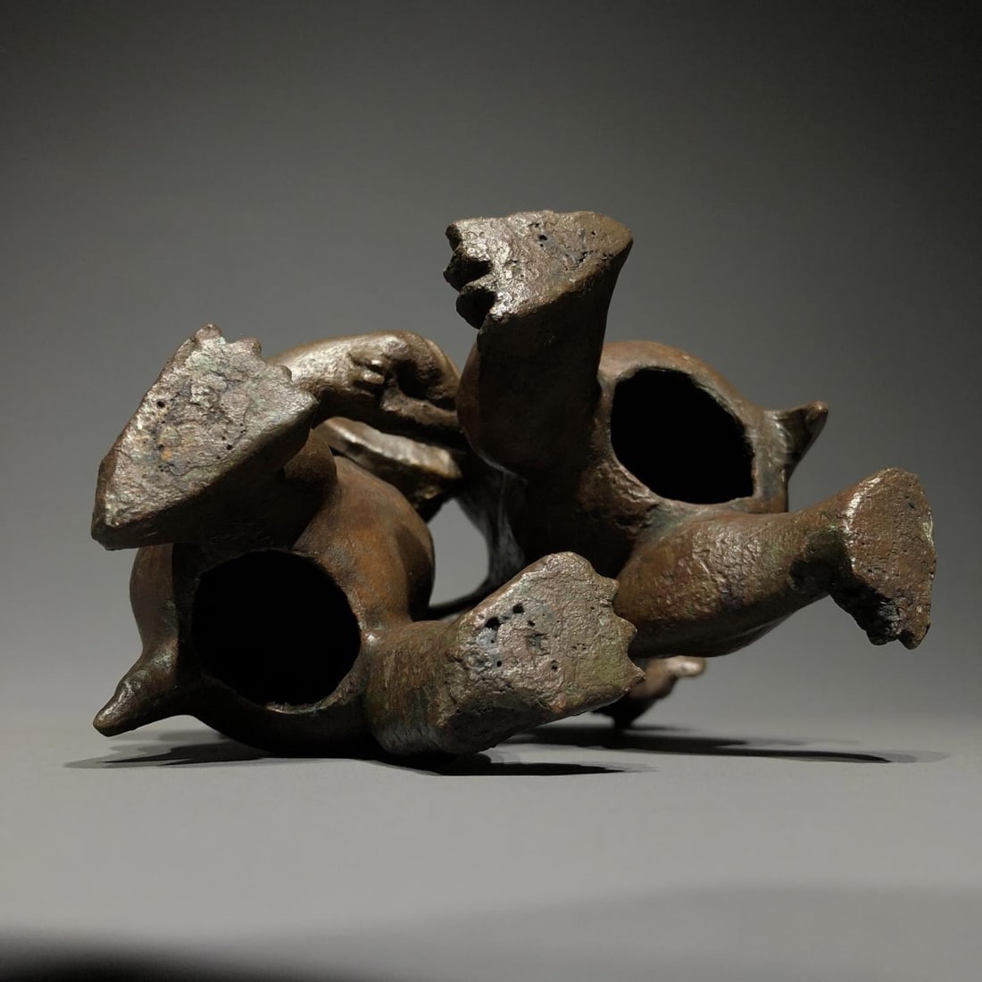 A Bronze Double?Bear Figure - 9