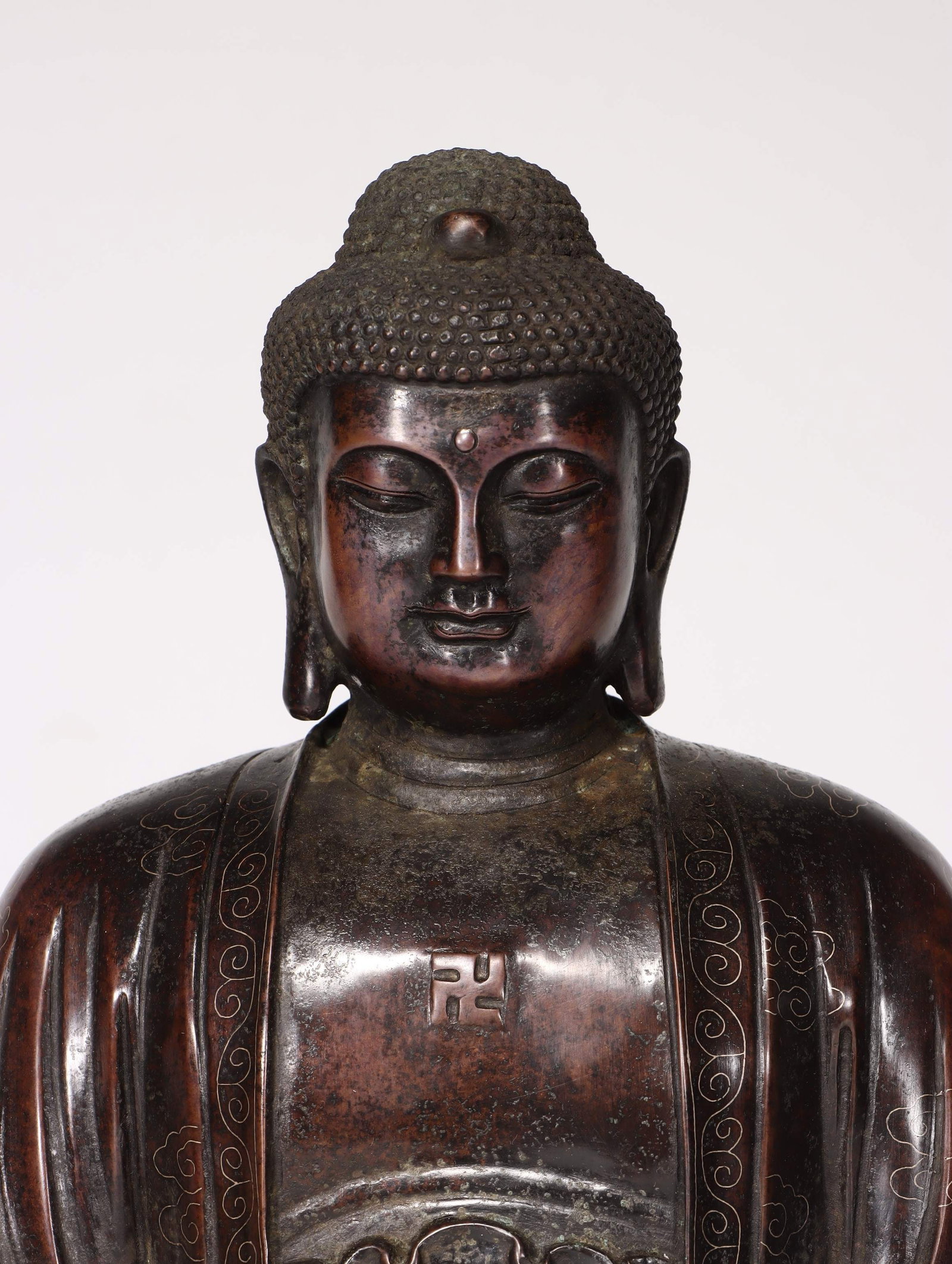A Bronze Shakyamuni Statue - 2