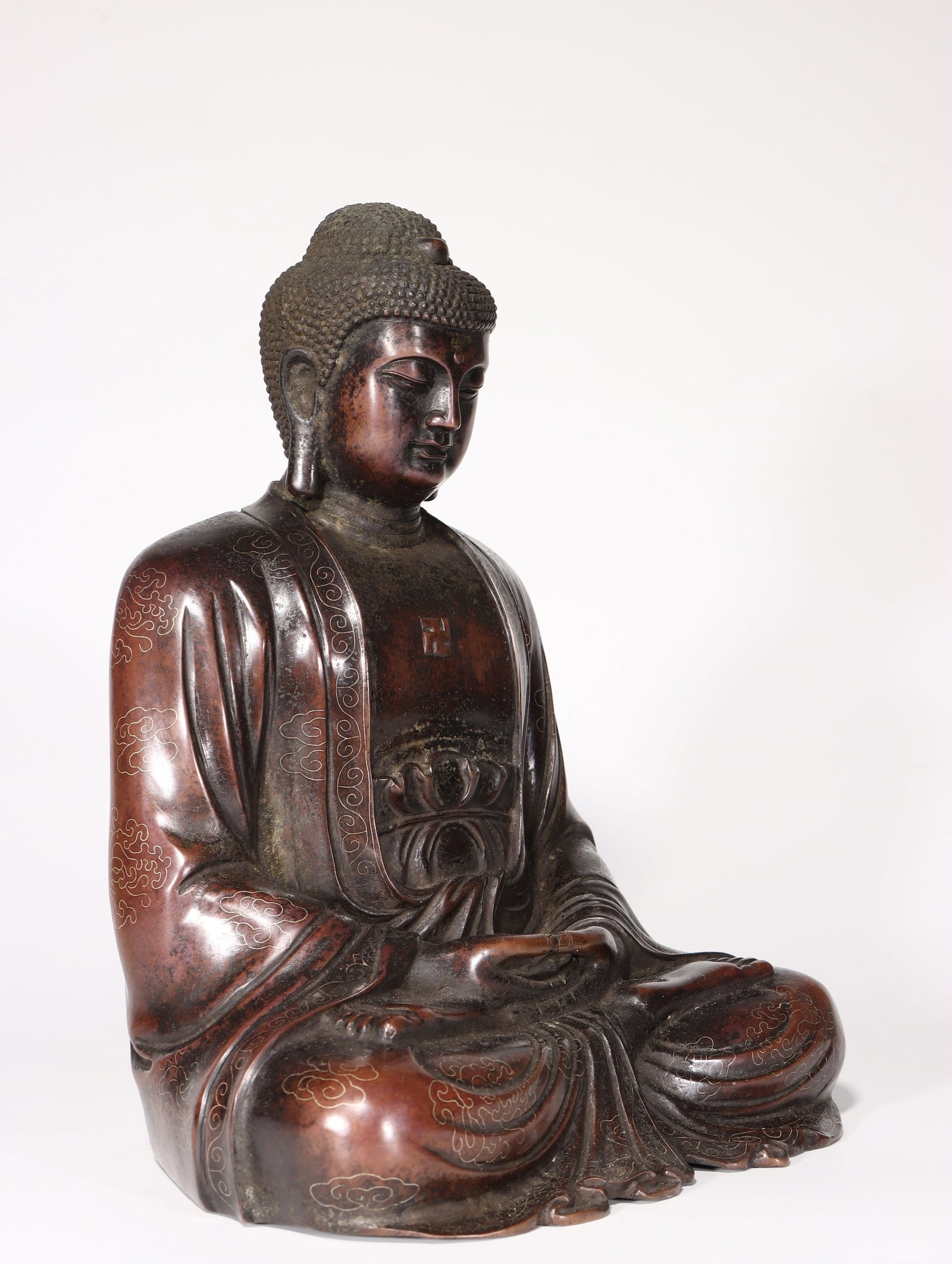 A Bronze Shakyamuni Statue - 6