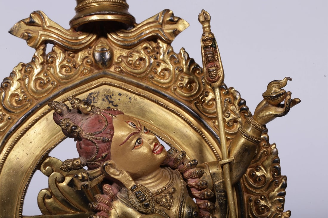 A Gilt Bronze Deity Statue - 2